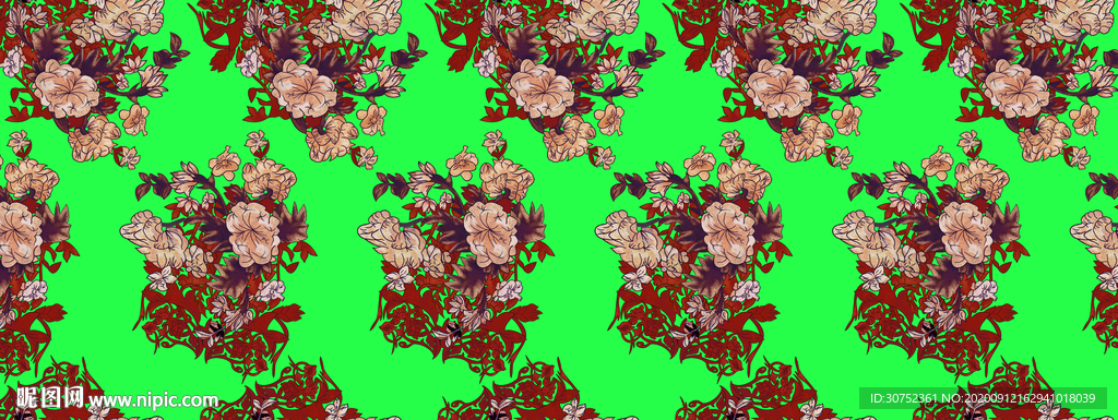 大花 黑底 玫瑰