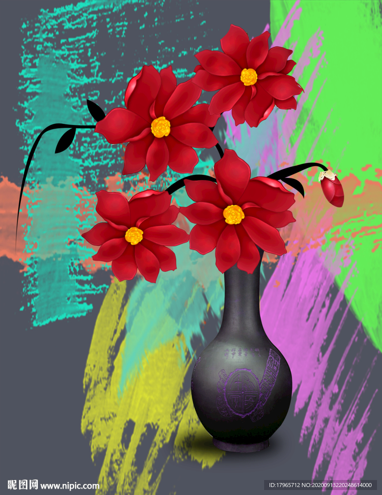 花瓶装饰画