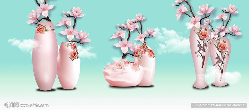 花瓶浮雕画