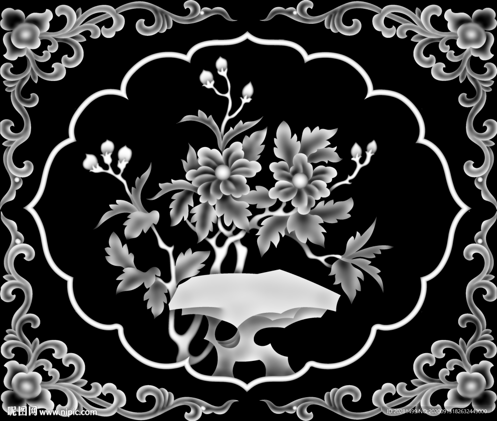 花灰度图