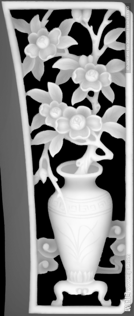 花瓶灰度图