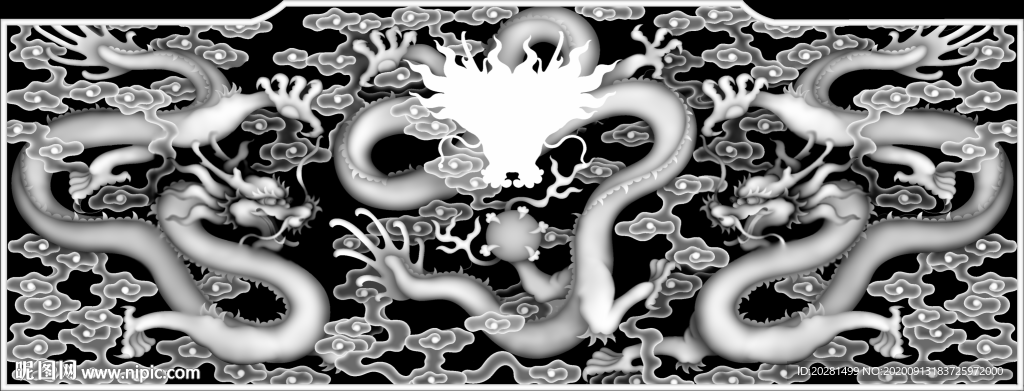三龙灰度图