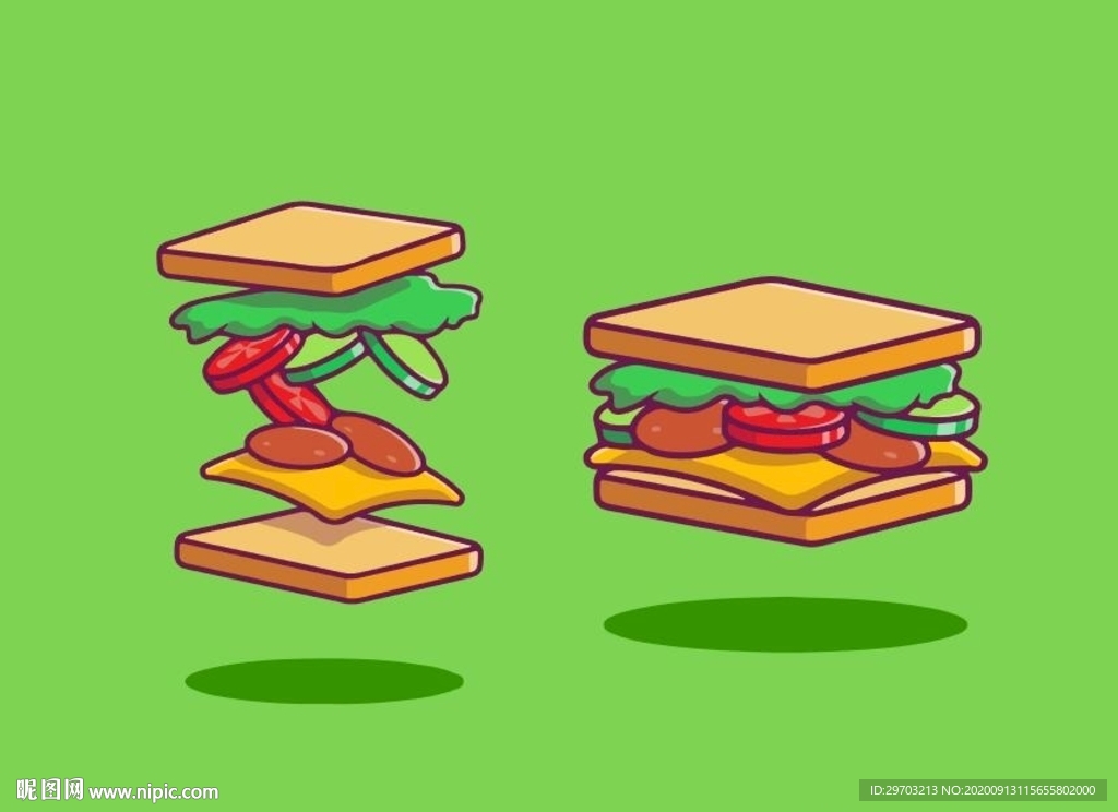 卡通三明治
