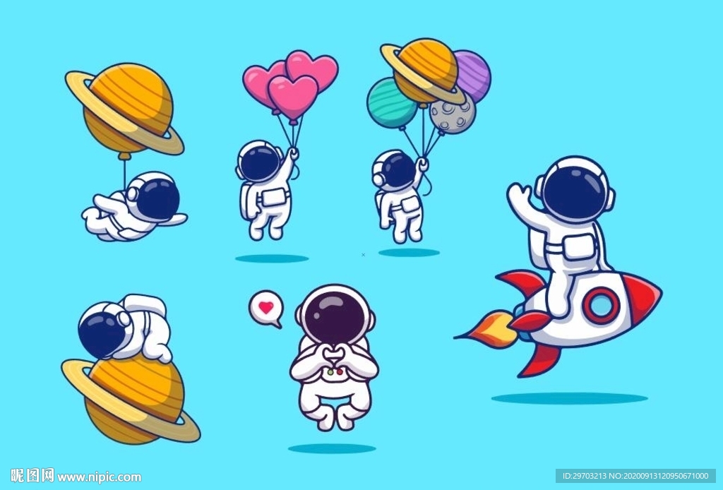 卡通宇航员