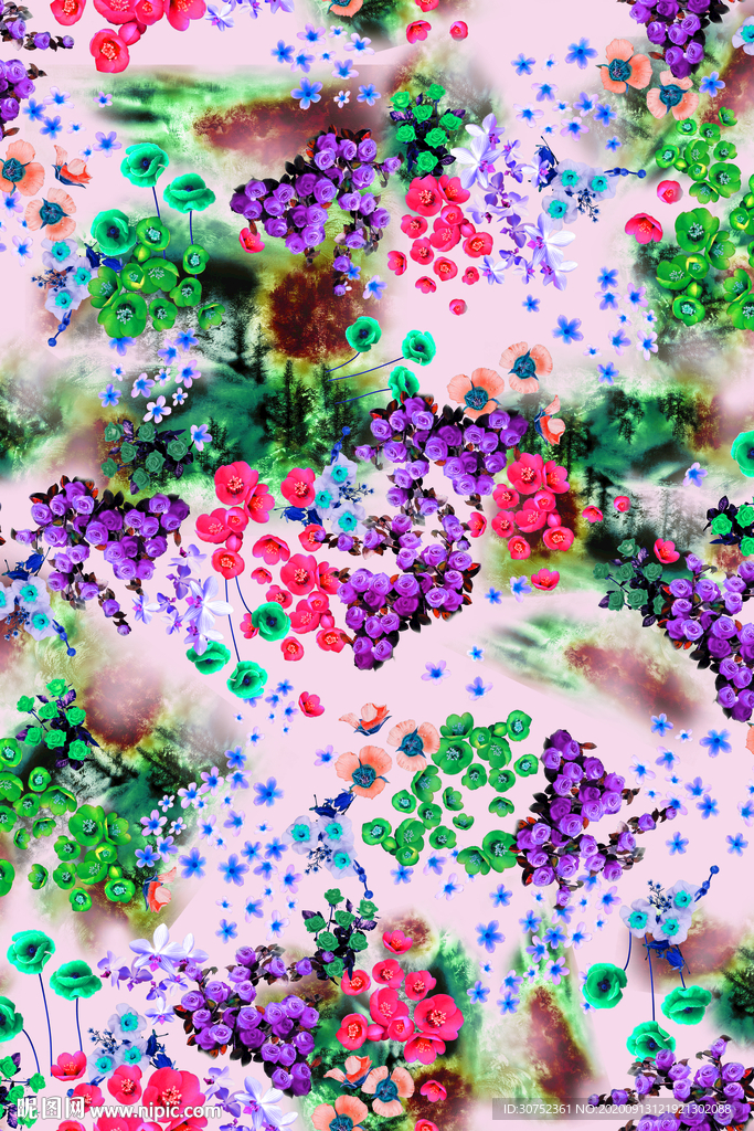 扎染 彩图 手绘