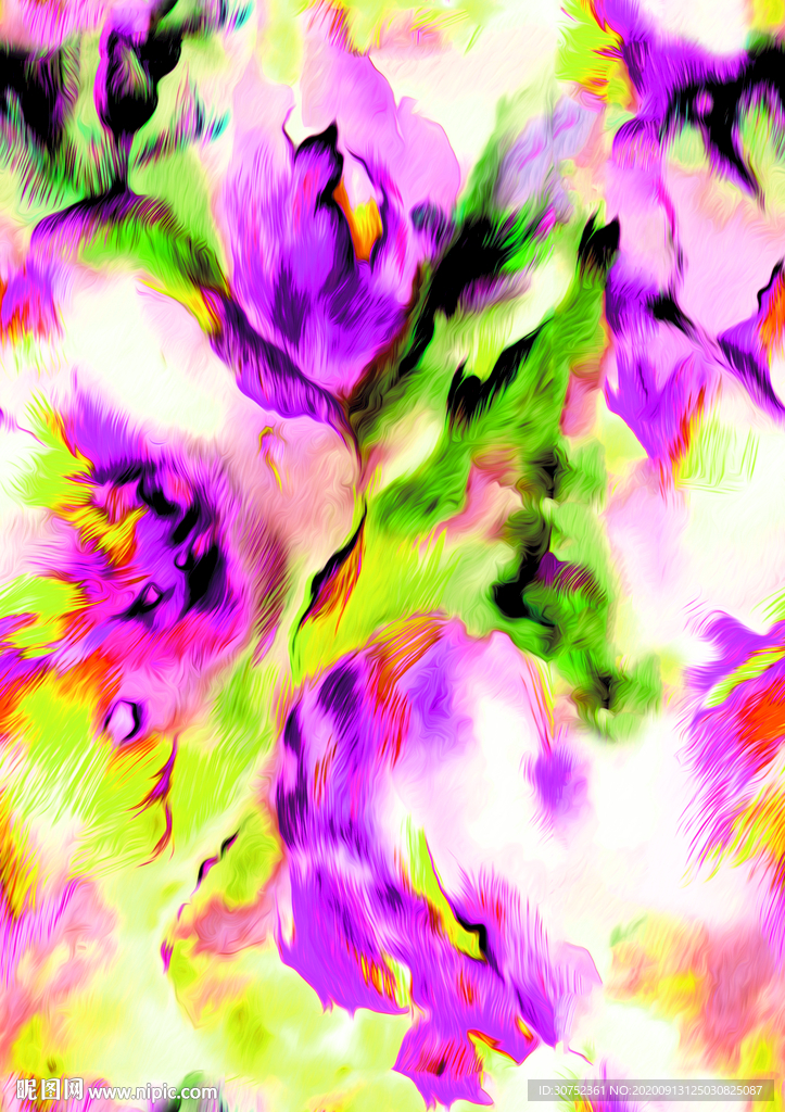 扎染 彩图 手绘