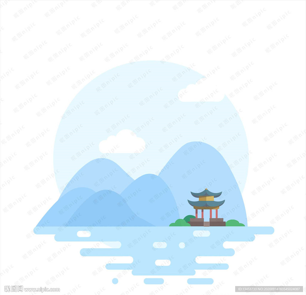 山水插画