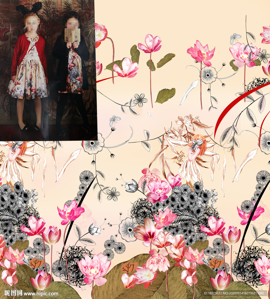 大牌童装印花图案