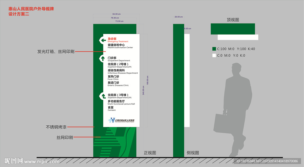 户外标识牌 医院导视牌 户外导