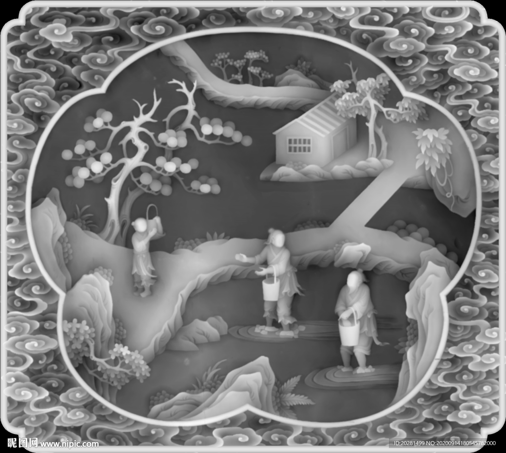 农家乐灰度图