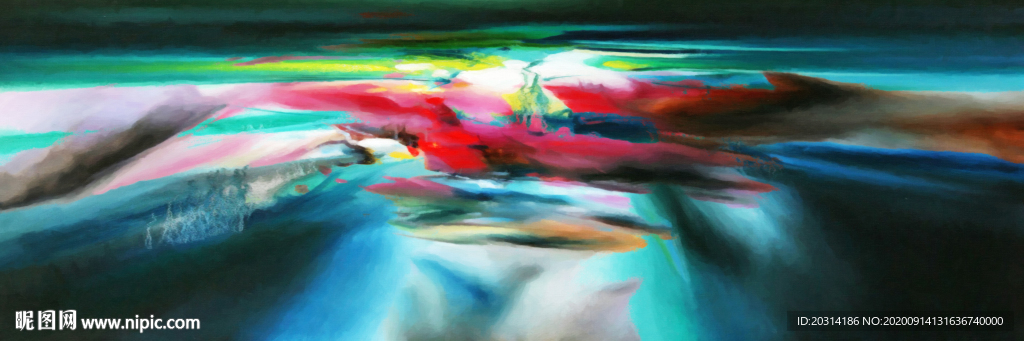 横幅抽象油画