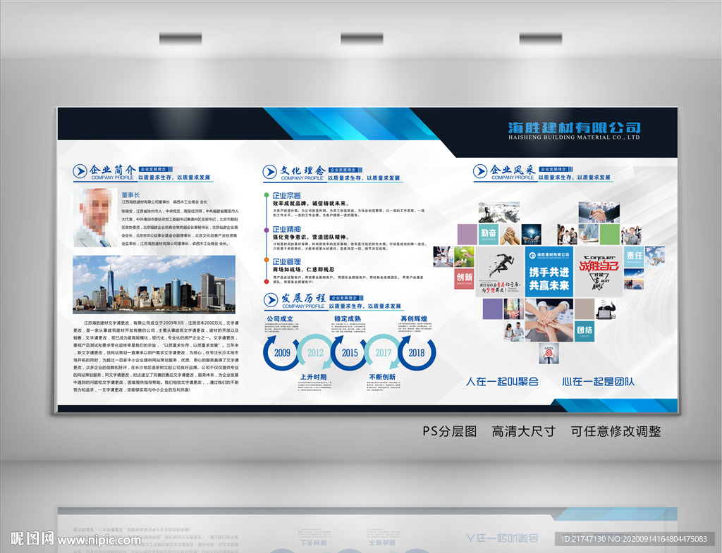 高清企业简介展板设计