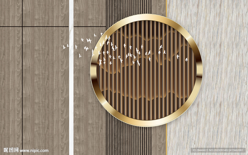 新中式轻奢组合背景墙