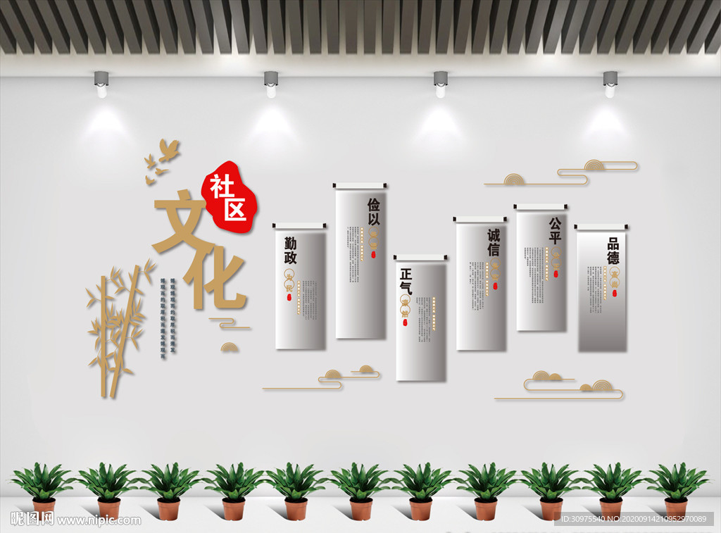 文明社区小区文化墙