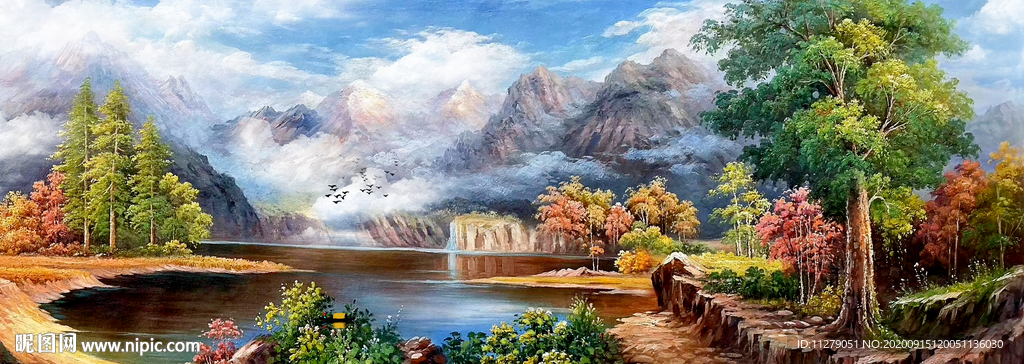 山水风景油画