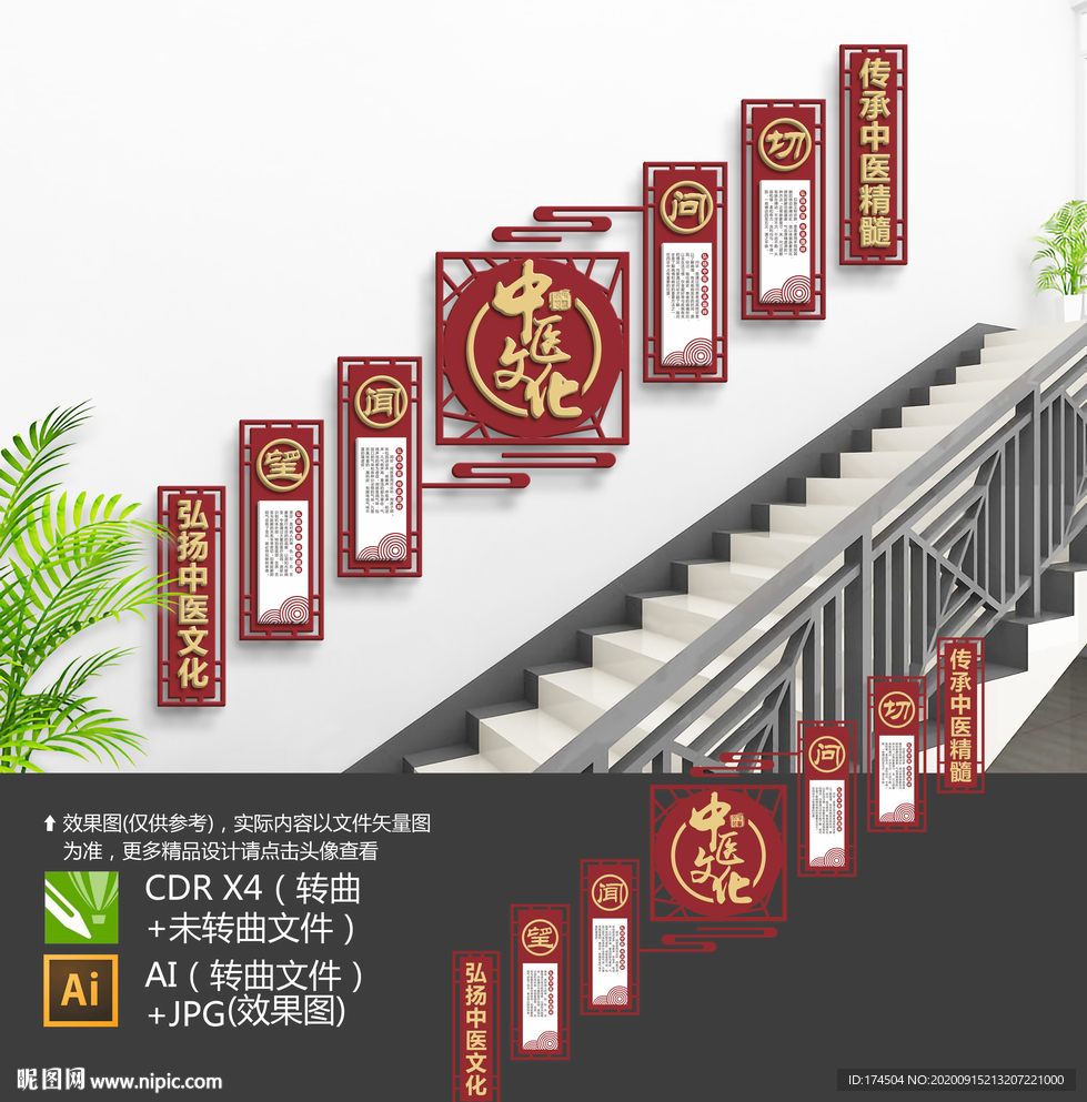 中医楼梯文化墙