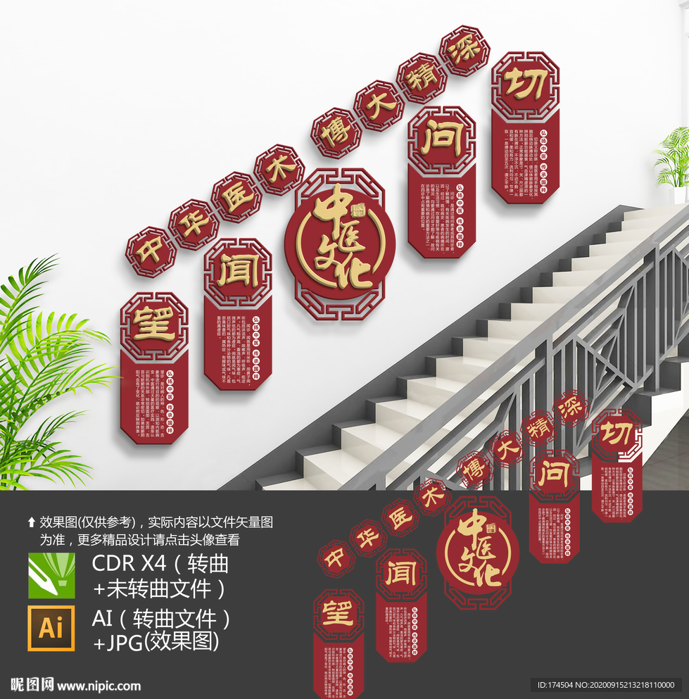 中医楼梯文化墙