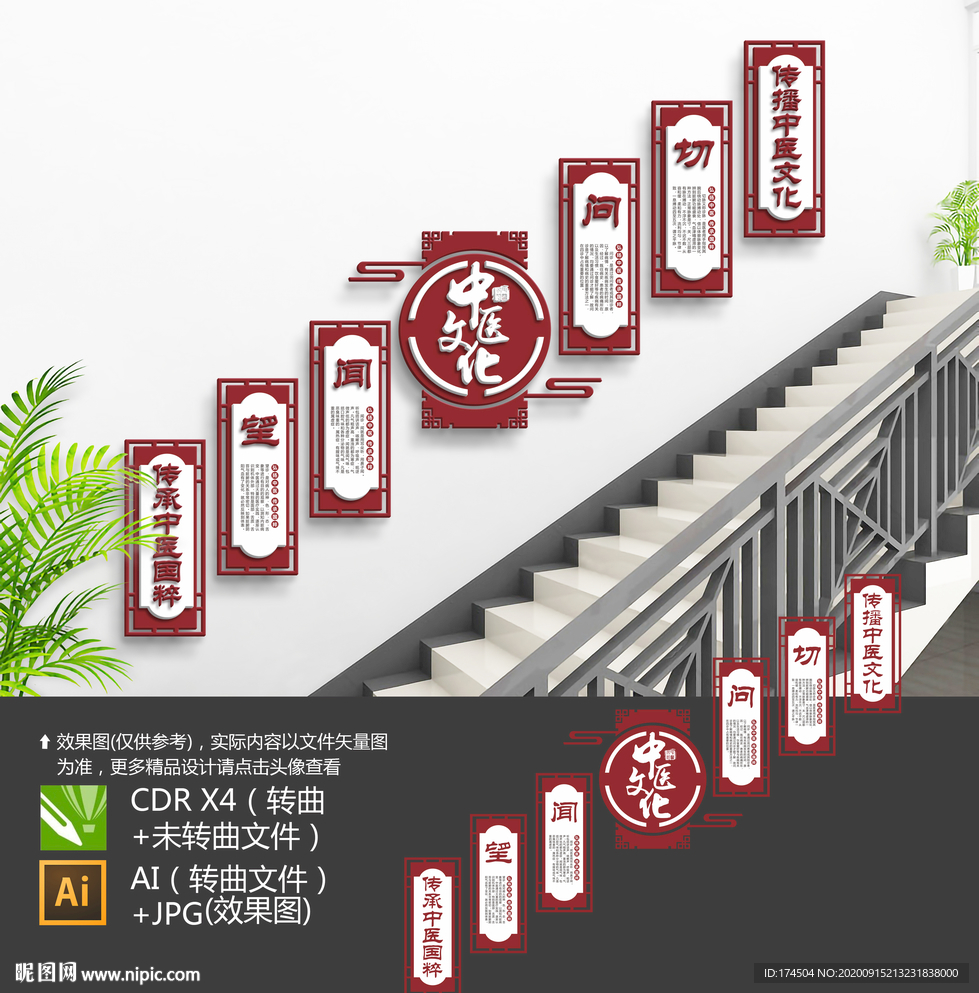 中医楼梯文化墙