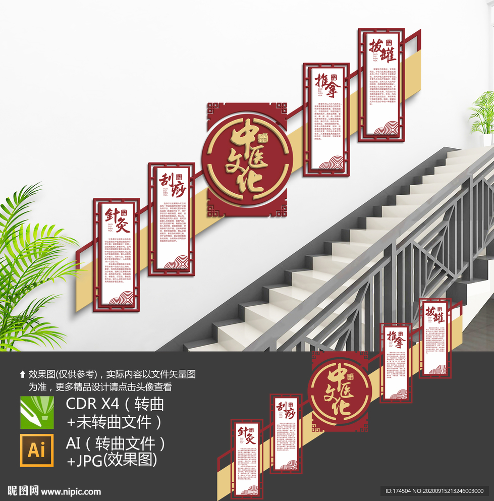 中医楼梯文化墙