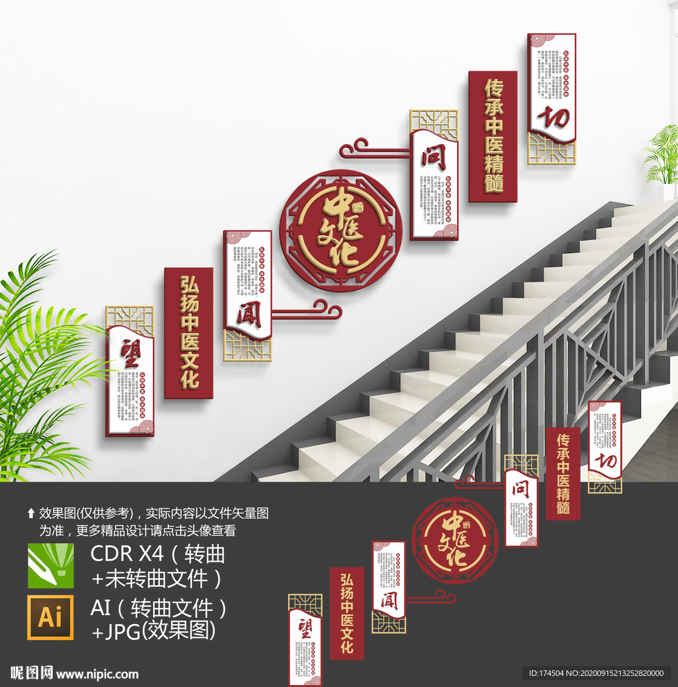 中医楼梯文化墙