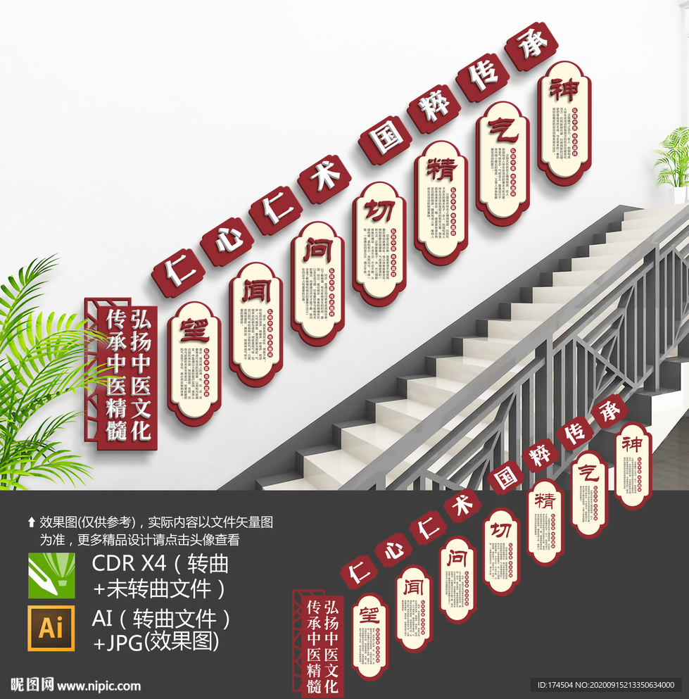 中医楼梯文化墙