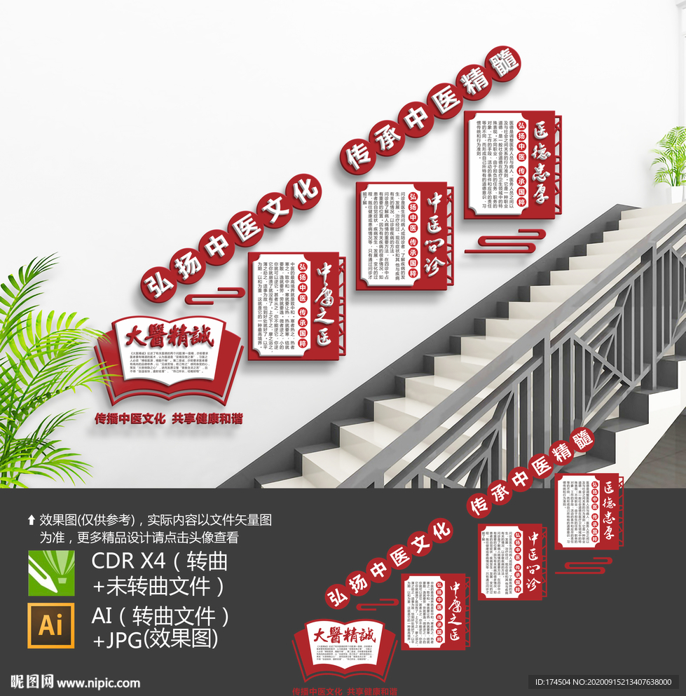 中医楼梯文化墙
