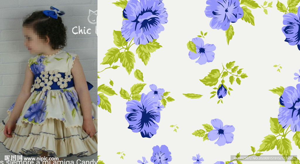 欧美童装印花图案