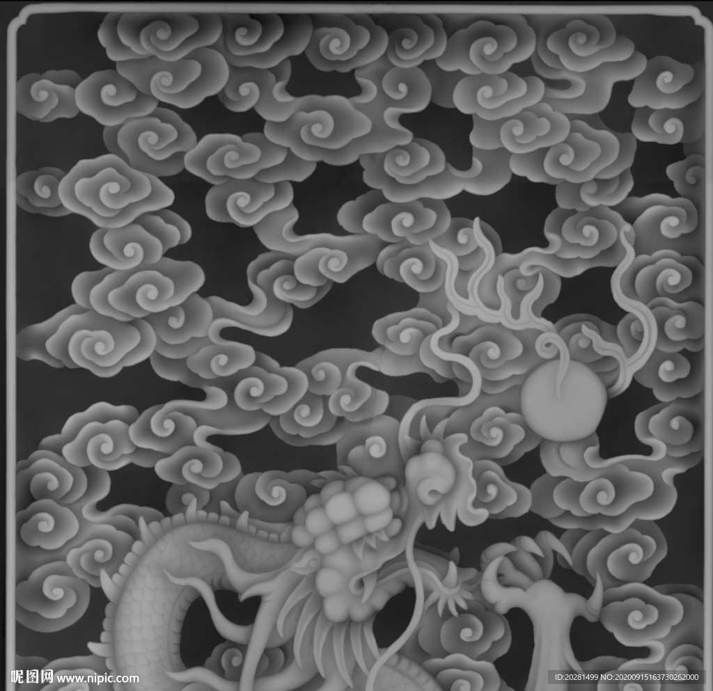 龙灰度图