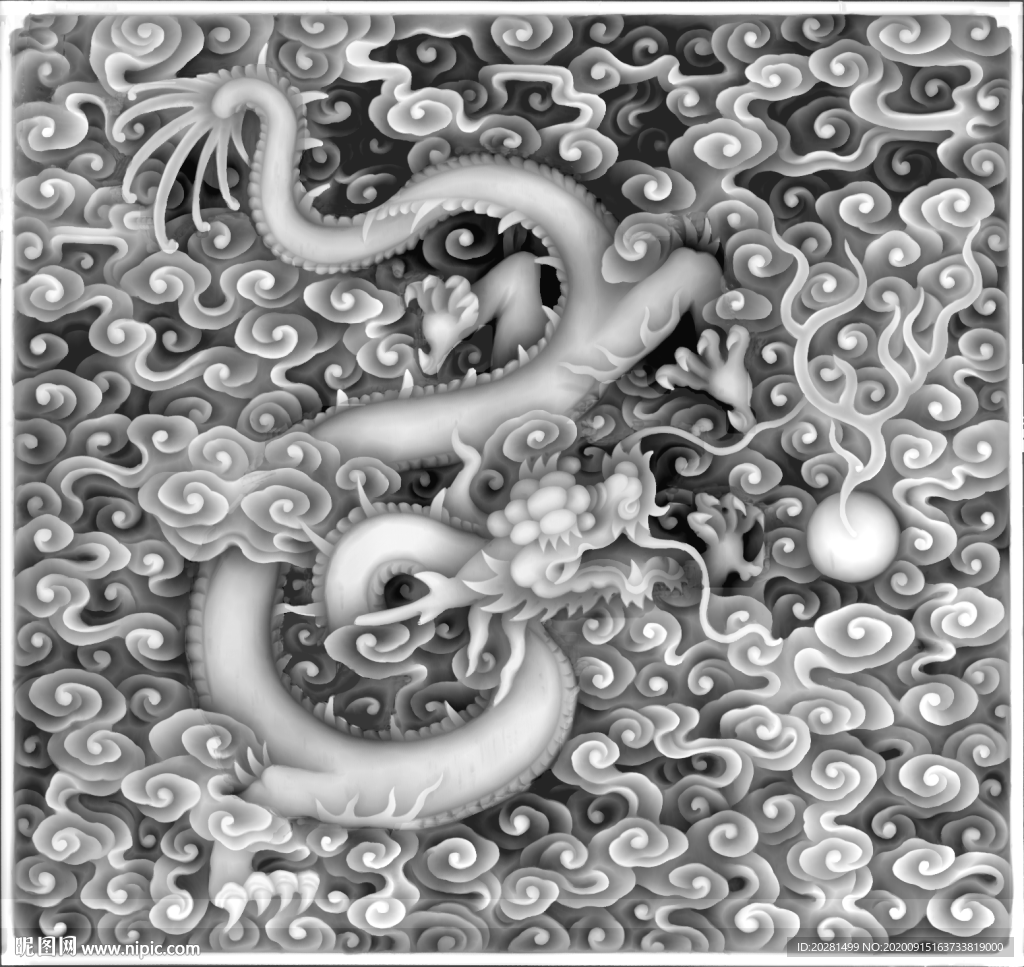 龙灰度图