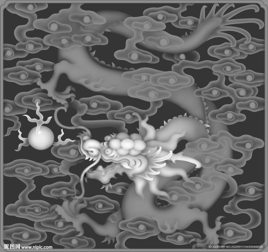 龙灰度图
