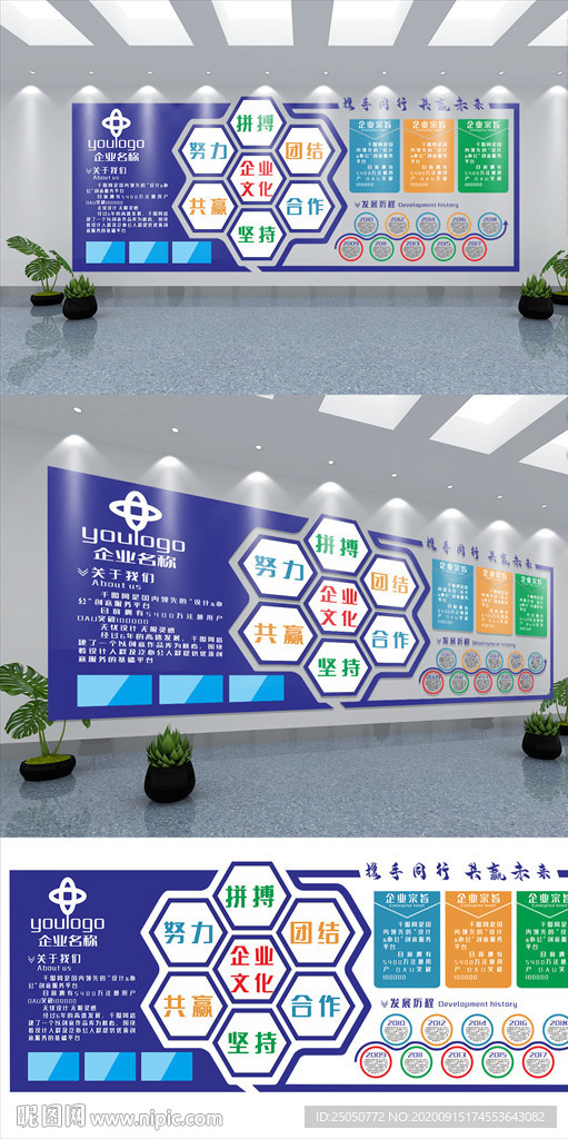 企业发展历程微立体文化墙