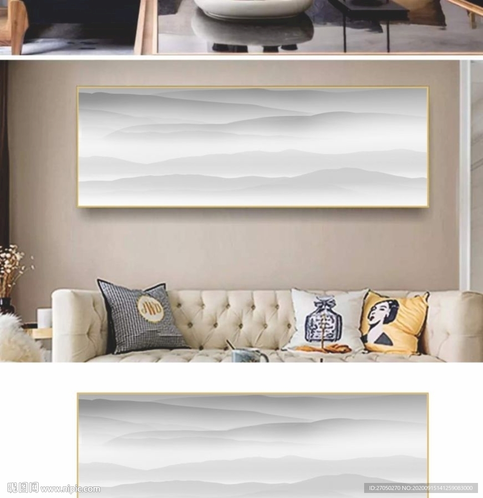 新中式远山装饰画