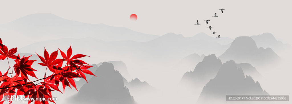 水墨山水背景