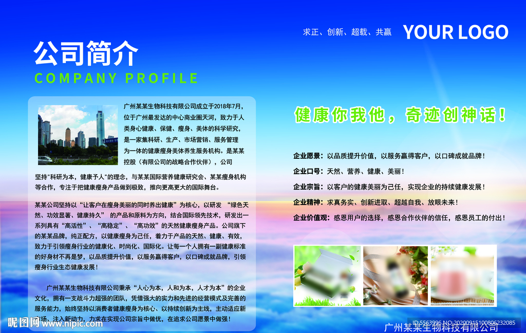 公司企业简介展板模板