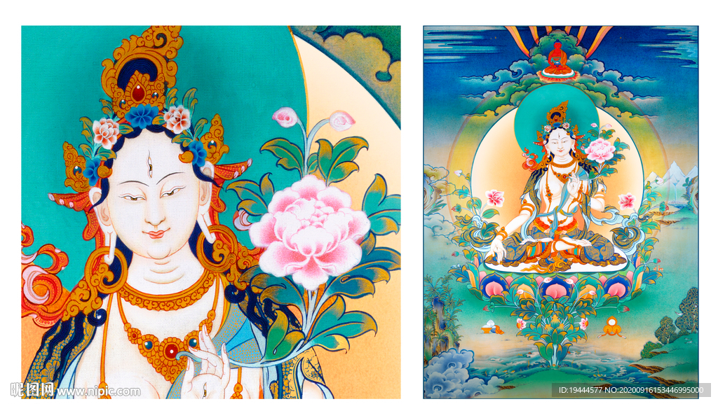 白度母唐卡卓玛
