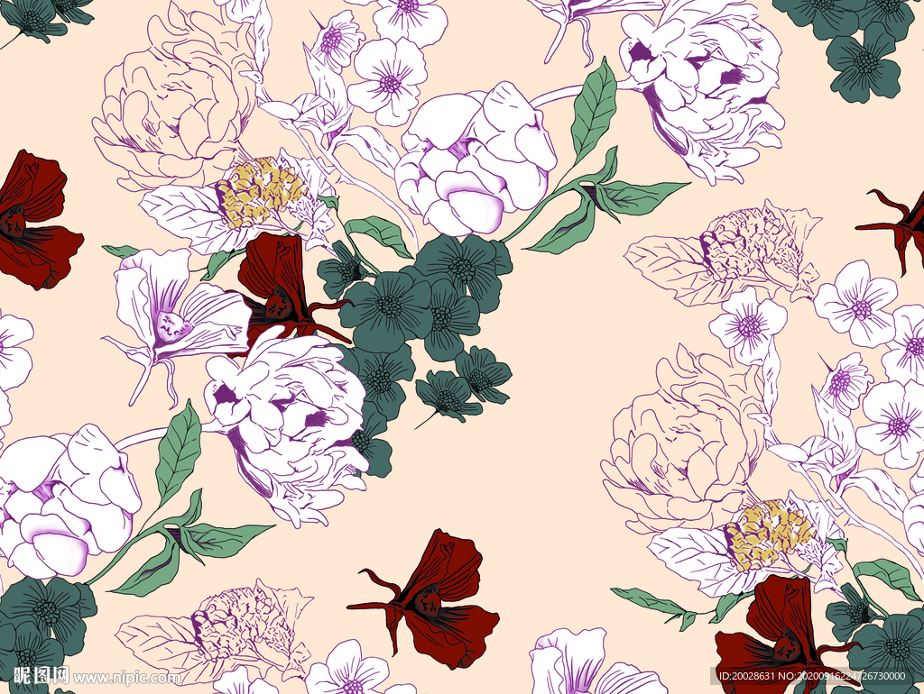 手绘花