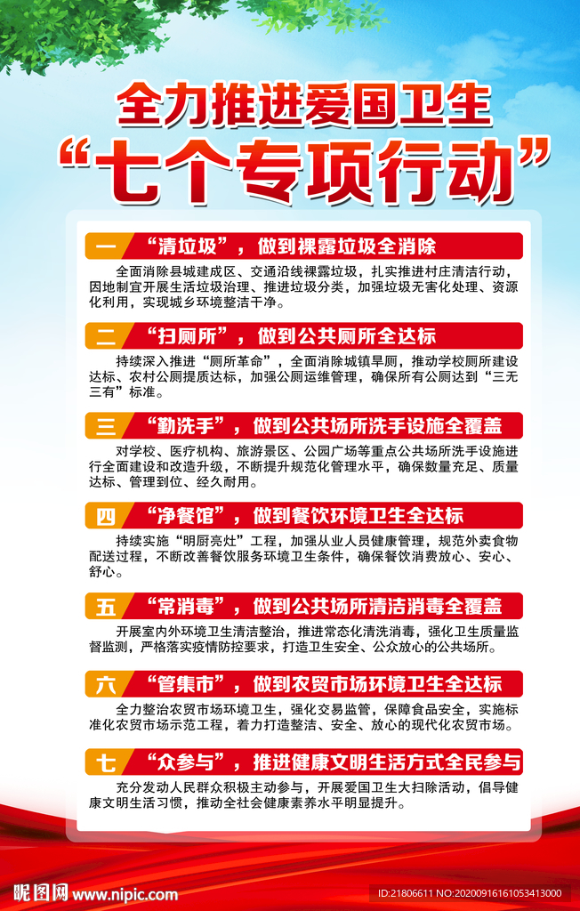 爱国卫生七个专项行动