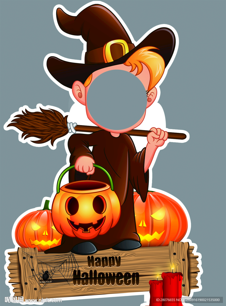 万圣节拍照立牌万圣节挖脸图片