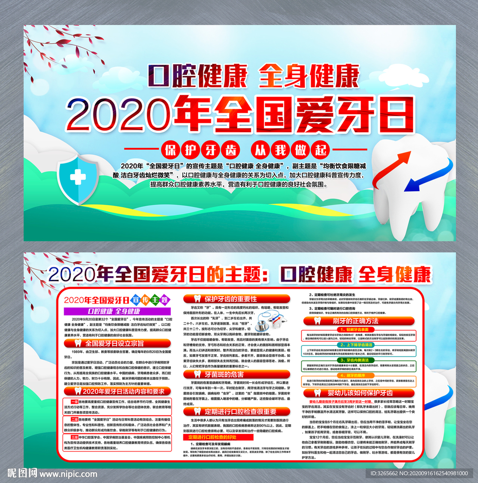 2020年全国爱牙日主题展板