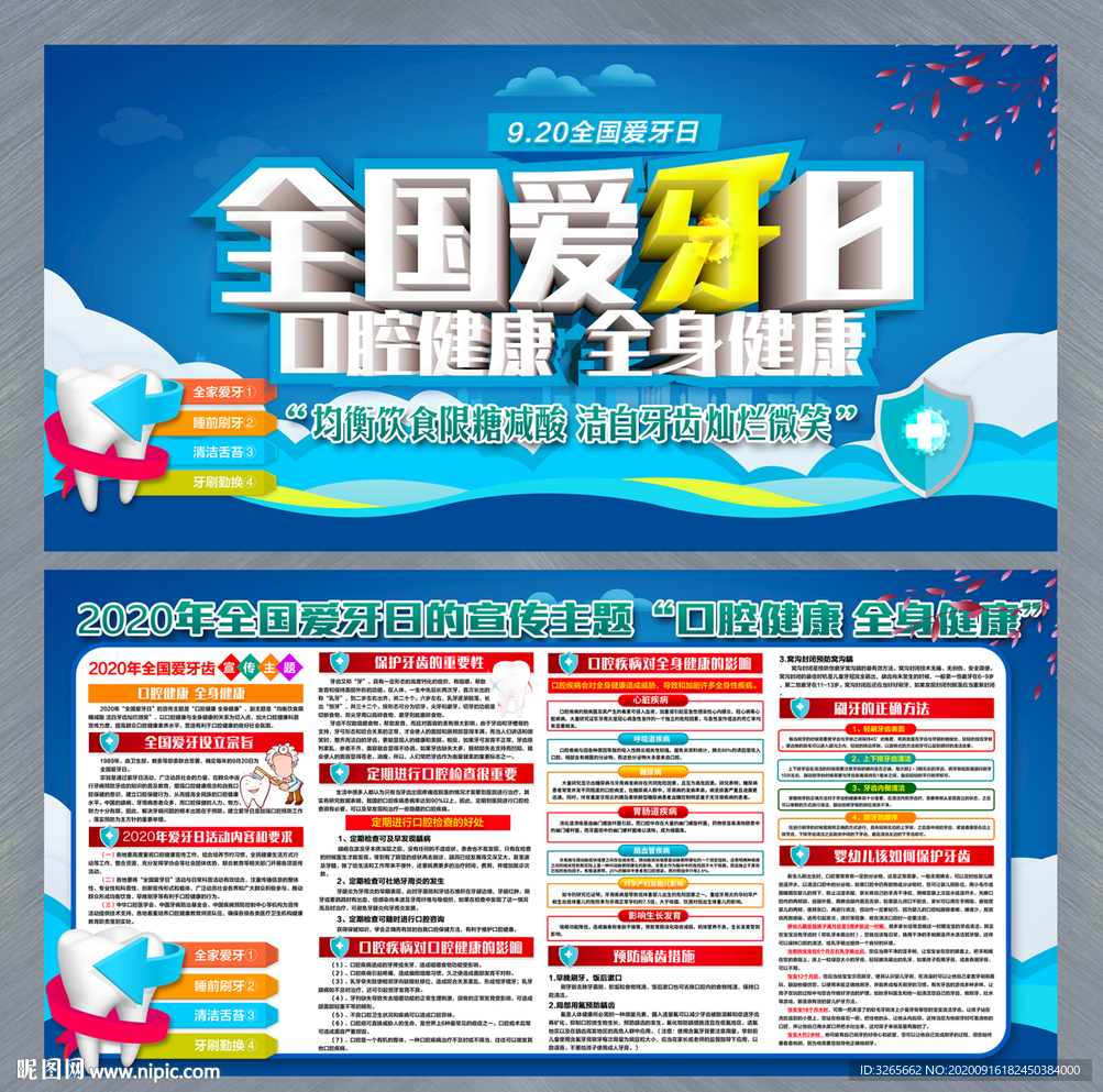 2020年全国爱牙日展板