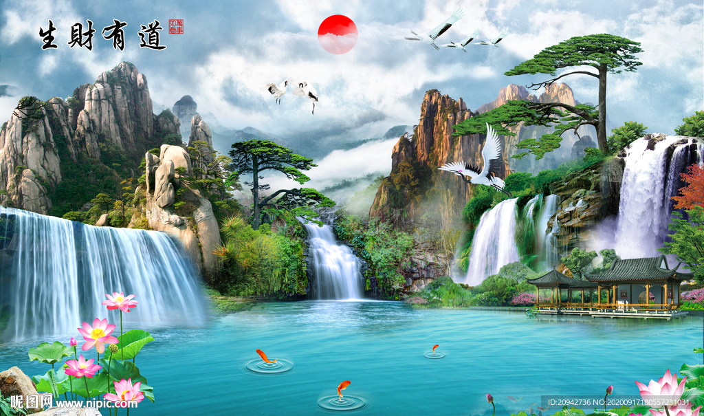 山水画 水墨山水画 意境山水画