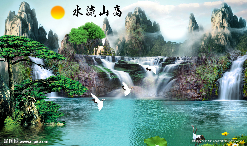 山水画 水墨山水画 意境山水画