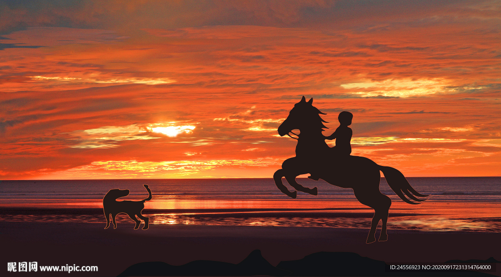 油画风景意境山水画