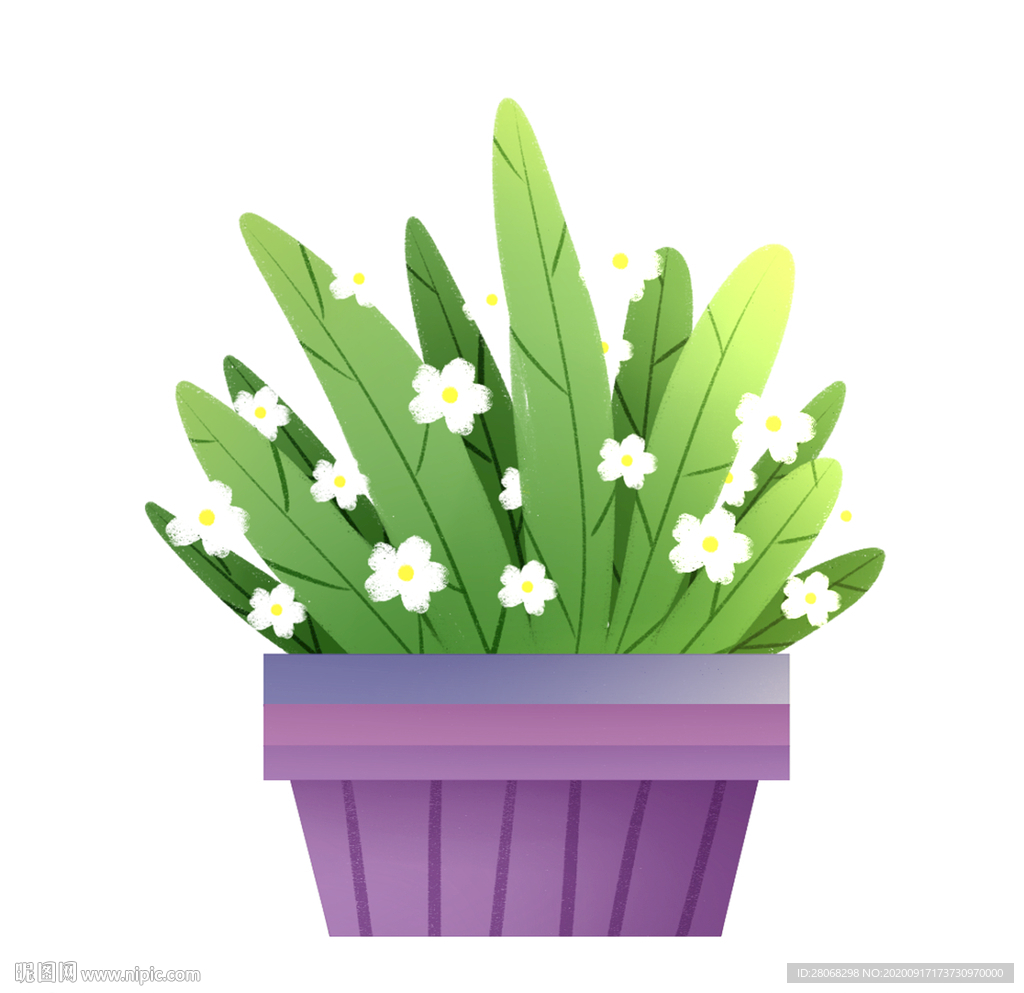 绿色盆栽植物元素