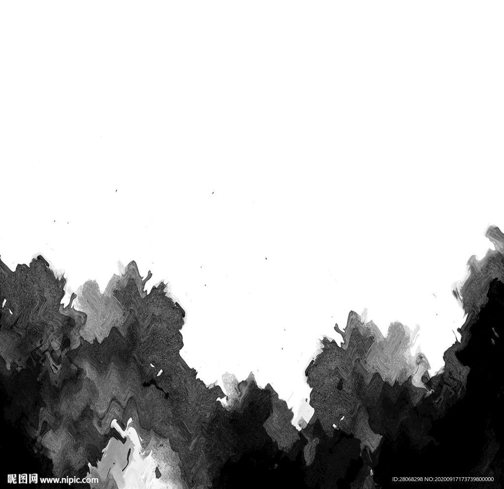 黑色装饰水墨元素