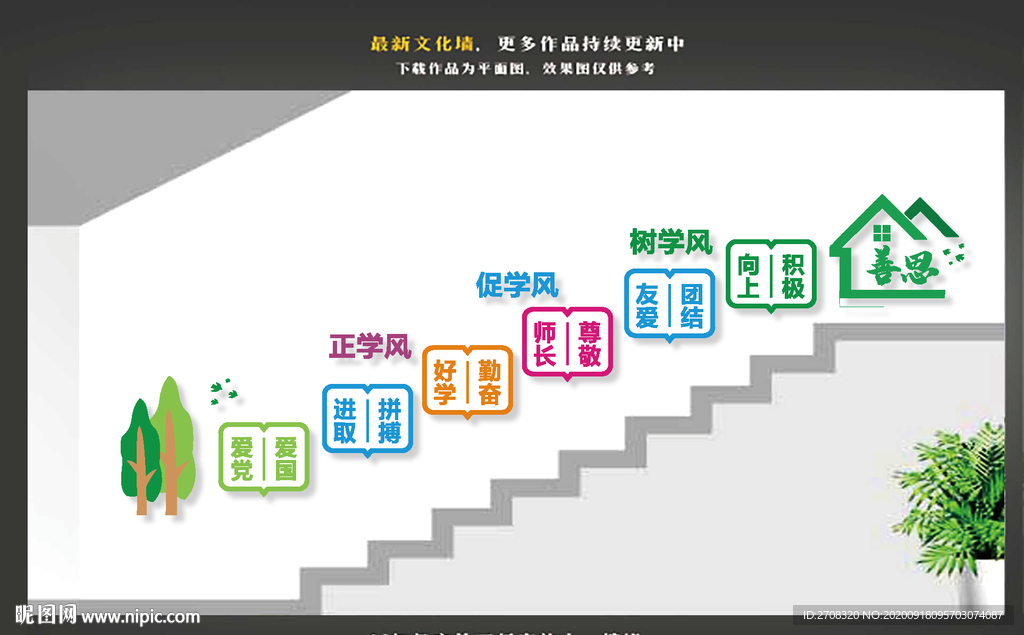 校园楼梯文化墙