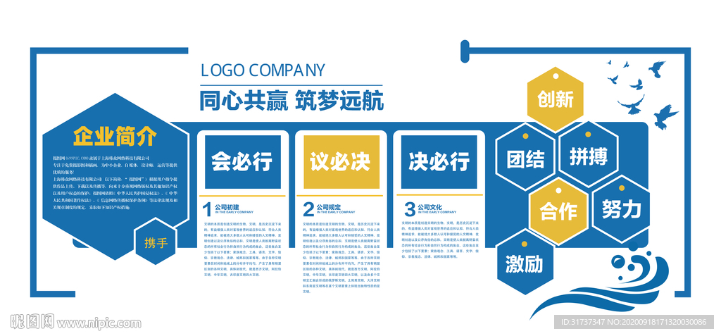 企业发展历程 公司文化墙