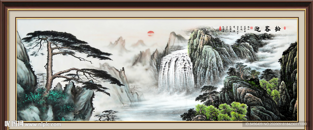 山水画水墨山水画 意境山水画