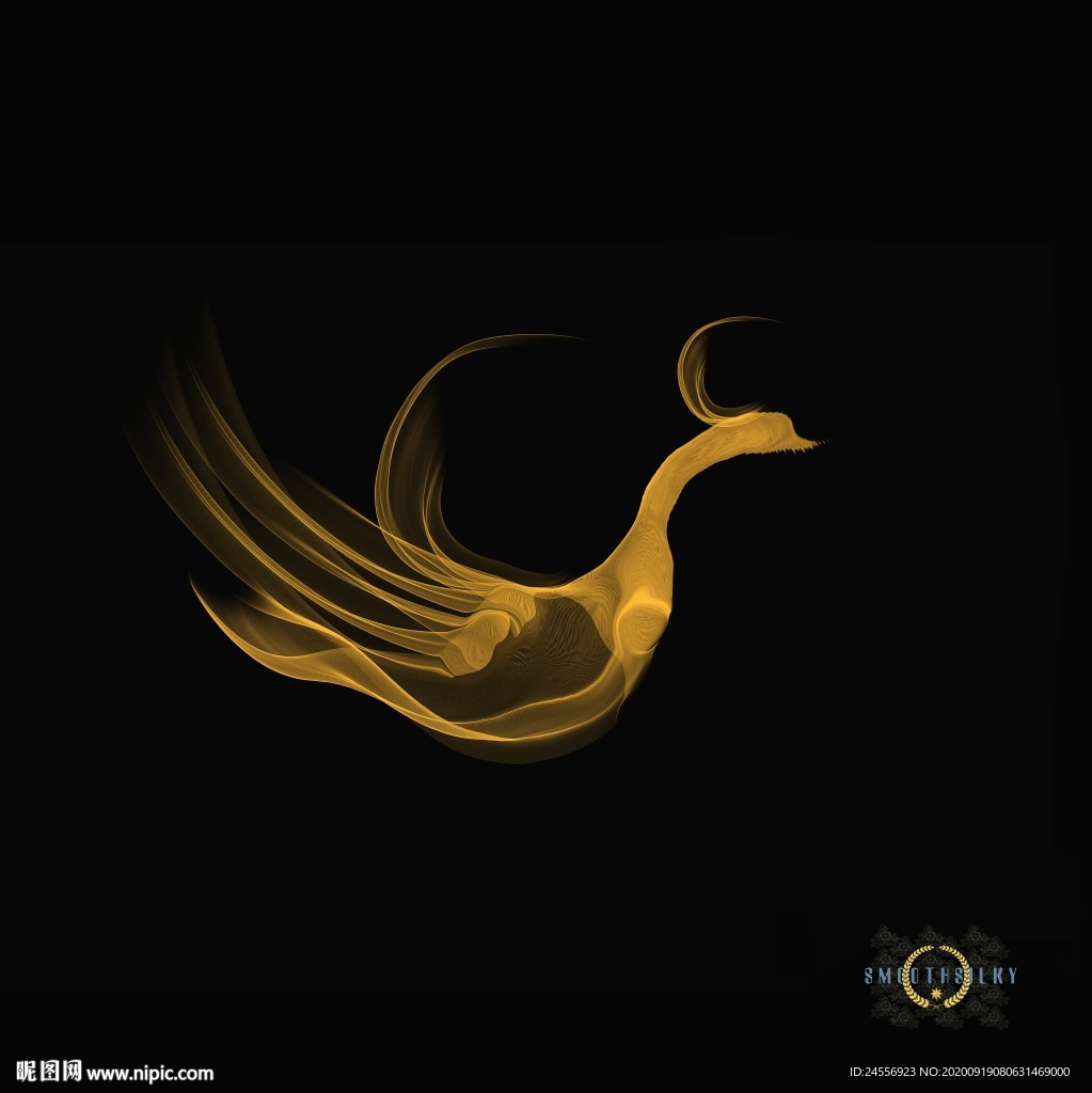 新中式装饰画飘逸丝滑线条