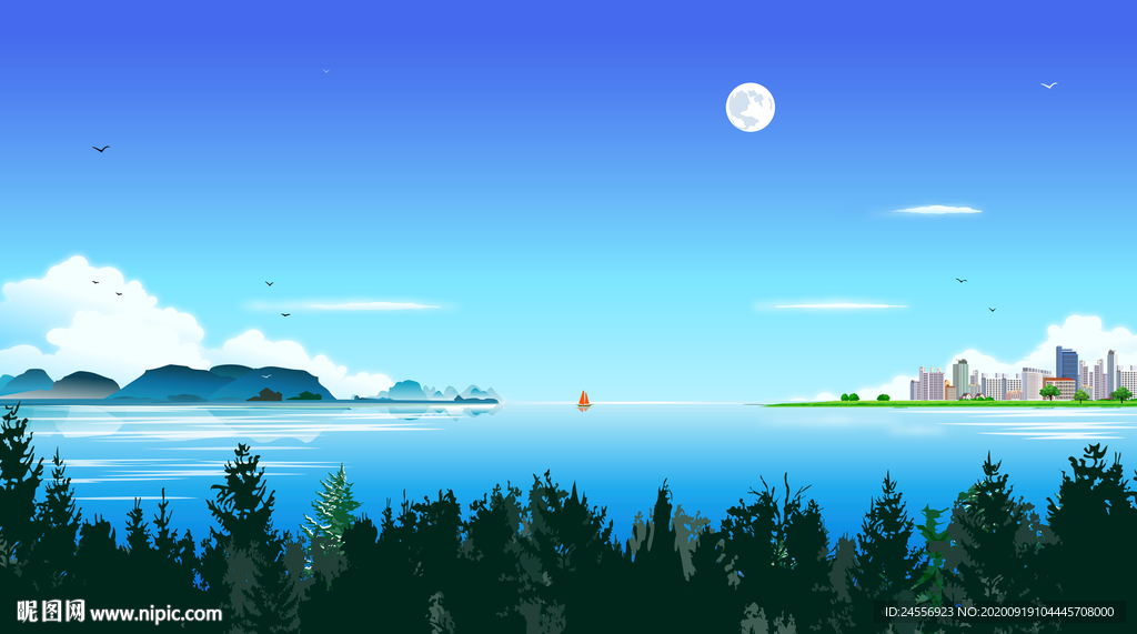 新中式油画风景山水画意境山水画